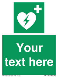 Custom Defibrillator Sign